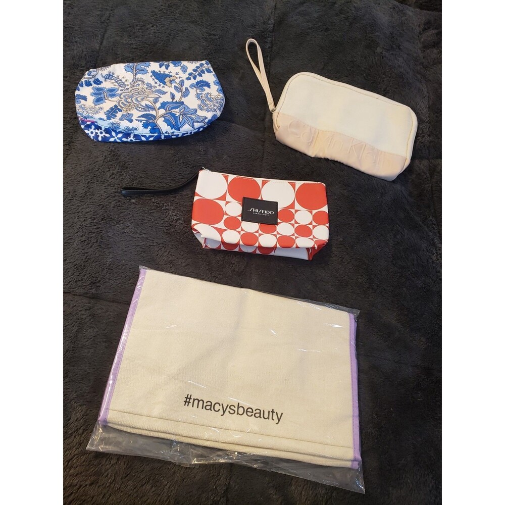 *NEW* MAKE UP/CARRY BAGS SHISEIDO,ESTEEE LAUDER,CALVIN KLEIN, MACY'S*EXCELLENT*